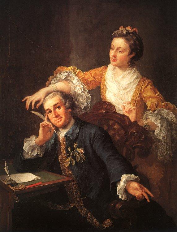 William Hogarth David Garrick and His Wife oil painting image